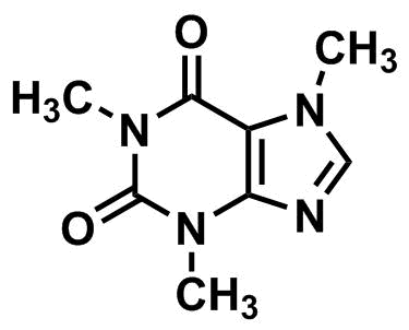 struttura chimica della caffeina